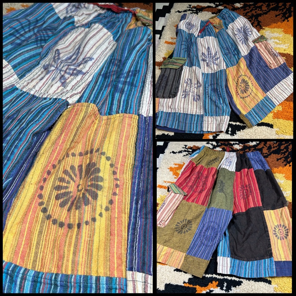 Hippie Chick, patchwork cargo shorts!!
